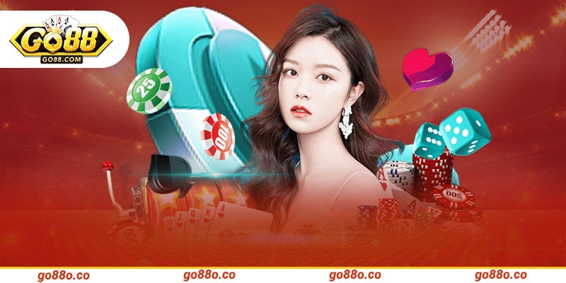 Giao diện sòng bài tại GO88 được thiết kế Casino quốc tế